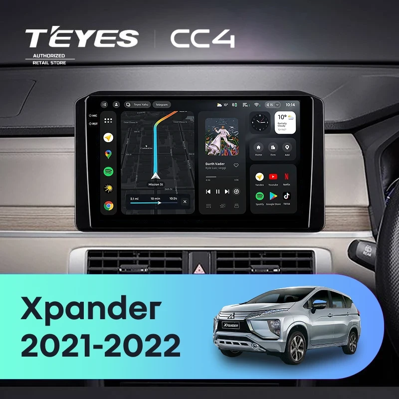 Штатная магнитола Teyes CC4 6/64 Mitsubishi Xpander (2021-2022) Правый руль