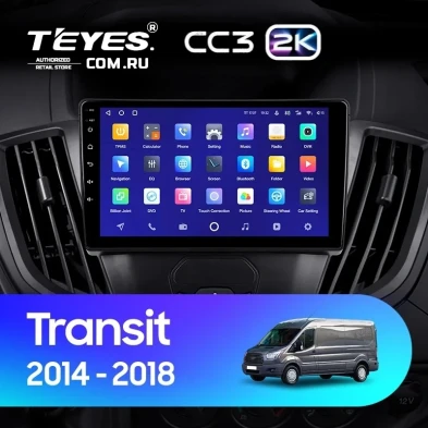 Штатная магнитола Teyes CC3 2K 4/64 Ford Transit Van L3H2 (2014-2018)