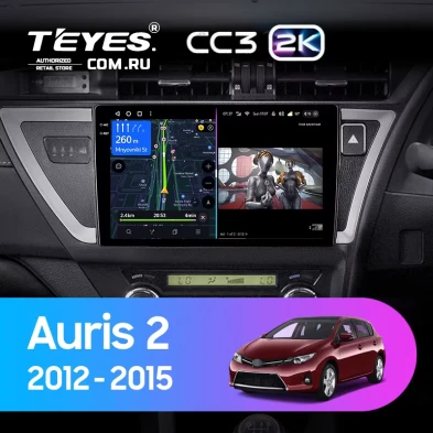 Штатная магнитола Teyes CC3 2K 4/32 Toyota Auris 2 E180 (2012-2015) Правый руль