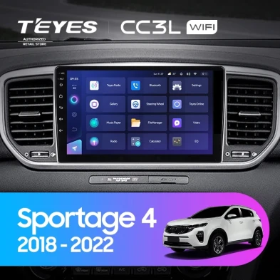 Штатная магнитола Teyes CC3L WiFi 2/32 Kia Sportage 4 QL (2018-2022) Тип-B