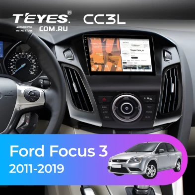 Штатная магнитола Teyes CC3L 4/64 Ford Focus 3 (2011-2019) (черная) F3