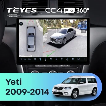 Штатная магнитола Teyes CC4 Pro 360 12/256 Skoda Yeti 5L (2009-2014) (13")