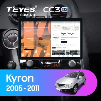 Штатная магнитола Teyes CC3 2K 4/32 SsangYong Kyron (2005-2011) (11")