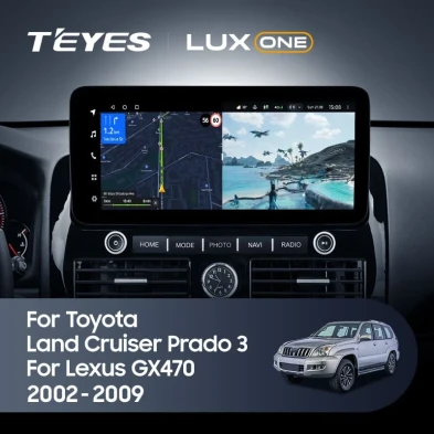 Штатная магнитола Teyes LUX ONE 360 6/128 Toyota Land Cruiser Prado 120 (2002-2009)