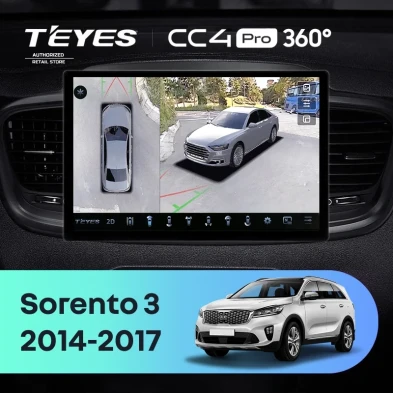 Штатная магнитола Teyes CC4 Pro 360 8/128 Kia Sorento 3 Prime (2014-2017) Тип-B (13")
