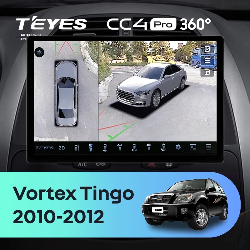 Штатная магнитола Teyes CC4 Pro 360 12/256 Vortex Tingo (2010-2012) (13")