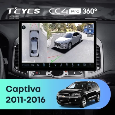 Штатная магнитола Teyes CC4 Pro 360 12/256 Chevrolet Captiva 1 (2011-2016) F2 (13")