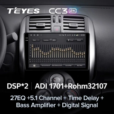 Штатная магнитола Teyes CC3 2K 4/64 Nissan Sunny Versa C17 (2012-2014)