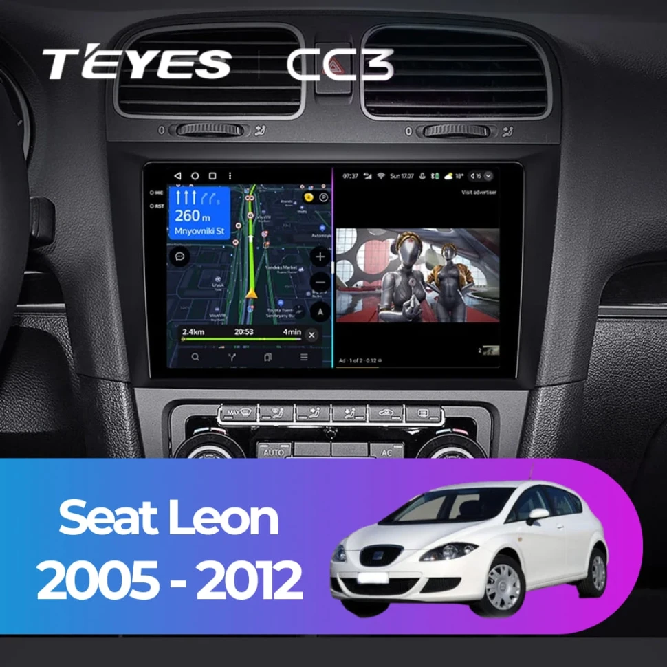Штатная магнитола Teyes CC3 4/32 Seat Leon (2005-2012)