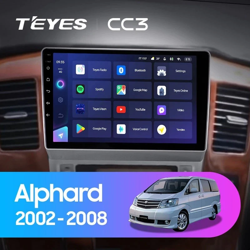 Штатная магнитола Teyes CC3 4/32 Toyota Alphard 1 H10 (2005-2008) F2