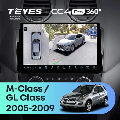Штатная магнитола Teyes CC4 Pro 360 12/256 Mercedes-Benz ML-Class (2005-2009) F1 (13")