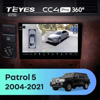 Штатная магнитола Teyes CC4 Pro 360 8/128 Nissan Patrol V 5 Y61 (2004-2021) F3