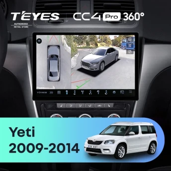 Штатная магнитола Teyes CC4 Pro 360 12/256 Skoda Yeti 5L (2009-2014) (11")