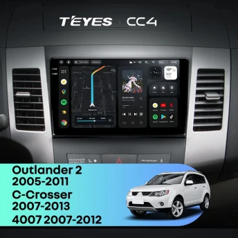 Штатная магнитола Teyes CC4 6/64 Peugeot 4007 (2007-2012) Тип-A