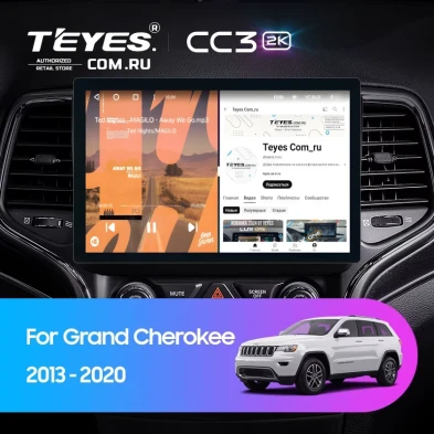 Штатная магнитола Teyes CC3 2K 4/32 Jeep Grand Cherokee WK2 (2013-2020) F2 (11")