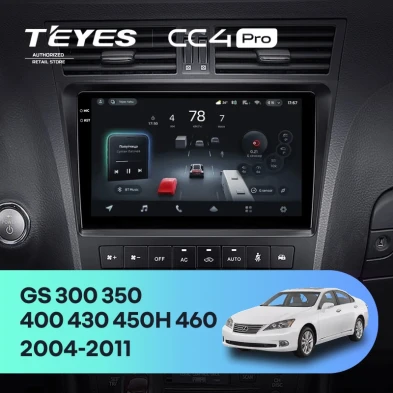 Штатная магнитола Teyes CC4 Pro 8/128 Lexus GS300 350 400 430 450h 460 (2004-2011)