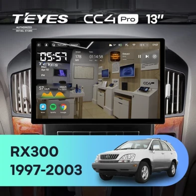 Штатная магнитола Teyes CC4 Pro 8/128 Lexus RX300 XU10 (1997-2003) F2 (13")