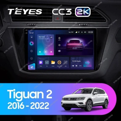 Штатная магнитола Teyes CC3 2K 6/128 Volkswagen Tiguan 2 (2016-2022) Тип-A