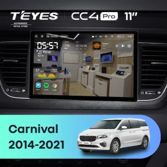 Штатная магнитола Teyes CC4 Pro 12/256 Kia Carnival YP (2014-2021) F1 Тип-B (11")