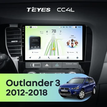 Штатная магнитола Teyes CC4L 6/64 Mitsubishi Outlander 3 GF0W GG0W (2012-2018) Тип-A