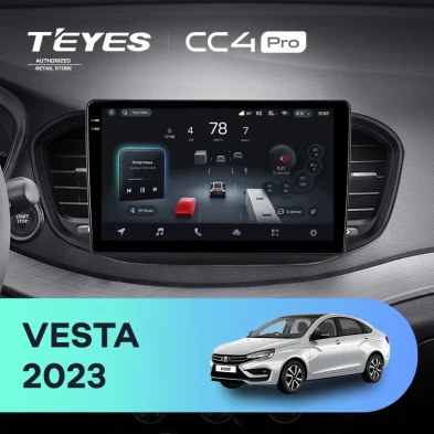 Штатная магнитола Teyes CC4 Pro 8/128 LADA Vesta (2023-2026) F2 Тип-A