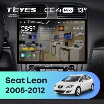 Штатная магнитола Teyes CC4 Pro 8/128 Seat Leon (2005-2012) (13")