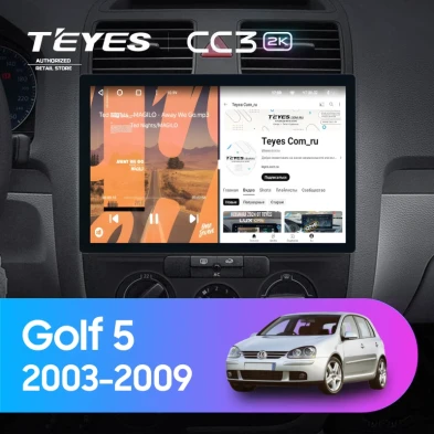 Штатная магнитола Teyes CC3 2K 6/128 Volkswagen Golf 5 (2003-2009) F2 (11")