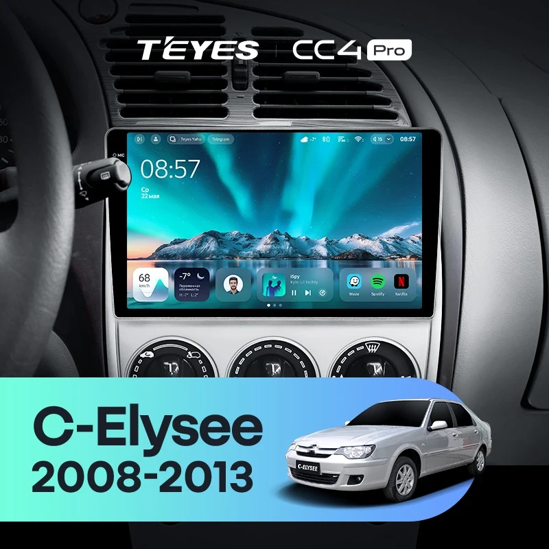 Штатная магнитола Teyes CC4 Pro 12/256 Citroen C-Elysee (2008-2013)