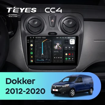 Штатная магнитола Teyes CC4 8/128 Renault Dokker (2012-2020)