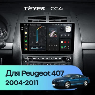 Штатная магнитола Teyes CC4 6/64 Peugeot 407 (2004-2011) F2