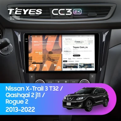 Штатная магнитола Teyes CC3 2K 4/64 Nissan Qashqai 2 J11 (2013-2022) F3 Тип-AB