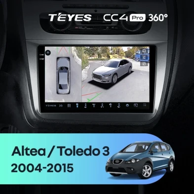 Штатная магнитола Teyes CC4 Pro 360 8/128 Seat Altea (2004-2015)