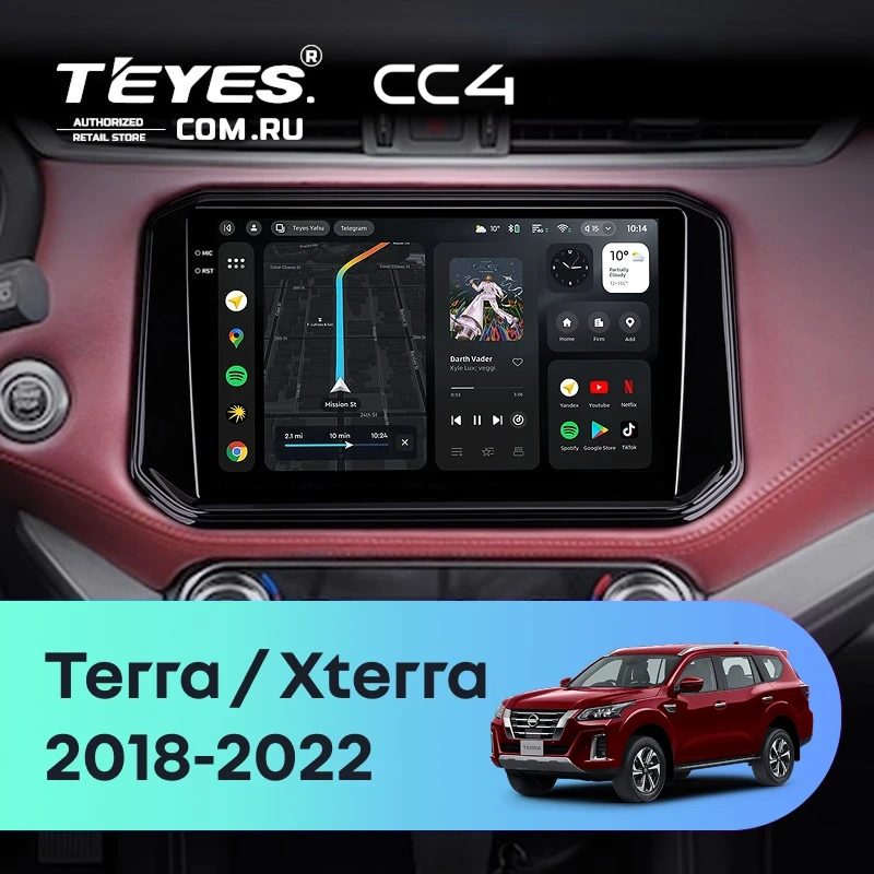 Штатная магнитола Teyes CC4 6/64 Nissan X-Terra (2018-2022)