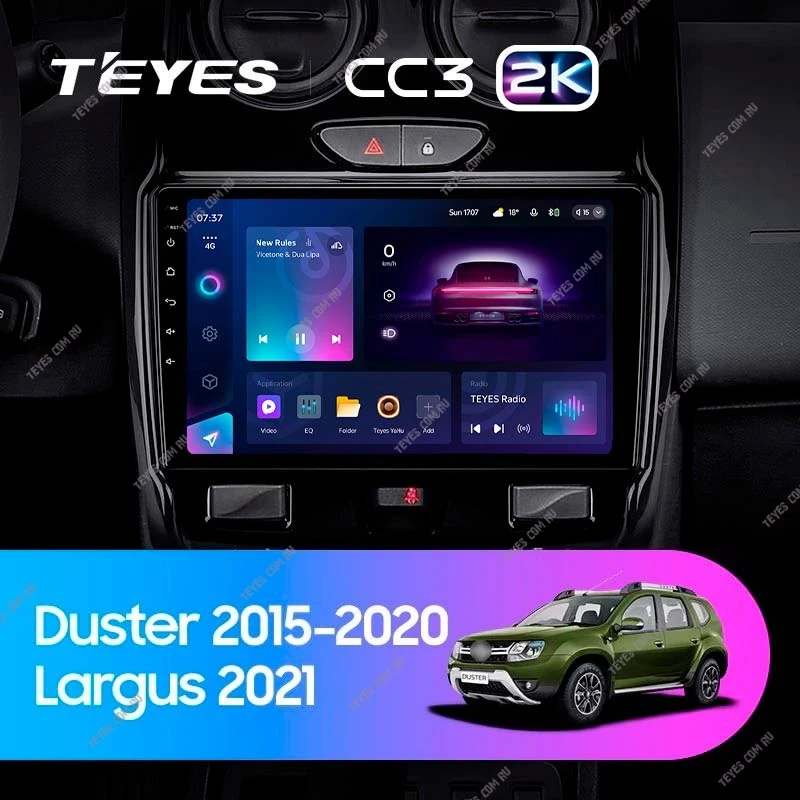 Штатная магнитола Teyes CC3 2K 4/32 Renault Duster (2015-2021) F1
