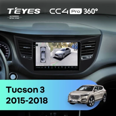 Штатная магнитола Teyes CC4 Pro 360 8/128 Hyundai Tucson 3 (2015-2018) Тип-B (черная)