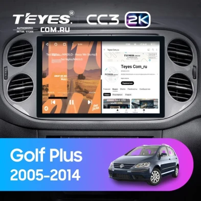 Штатная магнитола Teyes CC3 2K 4/32 Volkswagen Golf Plus (2005-2014) (серая) F2 (11")