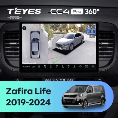 Штатная магнитола Teyes CC4 Pro 360 8/128 Opel Zafira Life (2019-2024) (13")