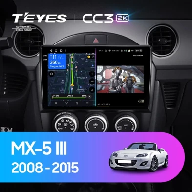 Штатная магнитола Teyes CC3 2K 360 6/128 Mazda MX-5 (2008-2015)