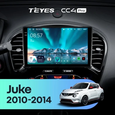 Штатная магнитола Teyes CC4 Pro 12/256 Nissan Juke (2010-2014)