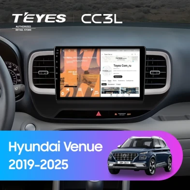 Штатная магнитола Teyes CC3L 4/64 Hyundai Venue (2019-2025)