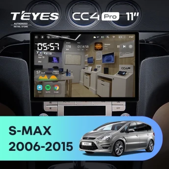 Штатная магнитола Teyes CC4 Pro 8/128 Ford S-MAX 1 (2006-2015) F1 (11")