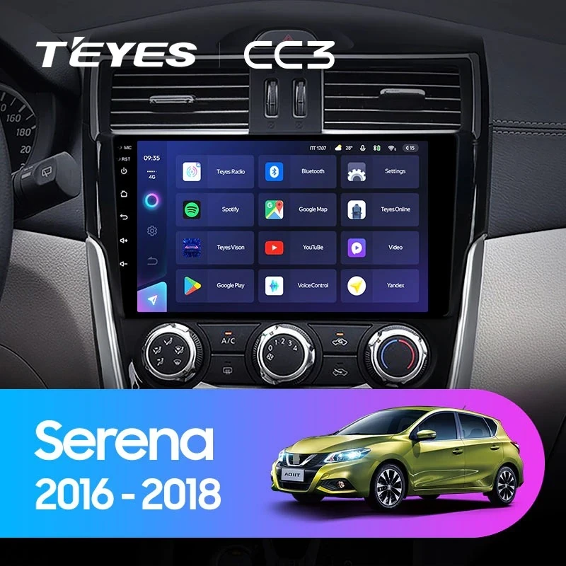 Штатная магнитола Teyes CC3 4/32 Nissan Serena (2016-2019) Тип-B