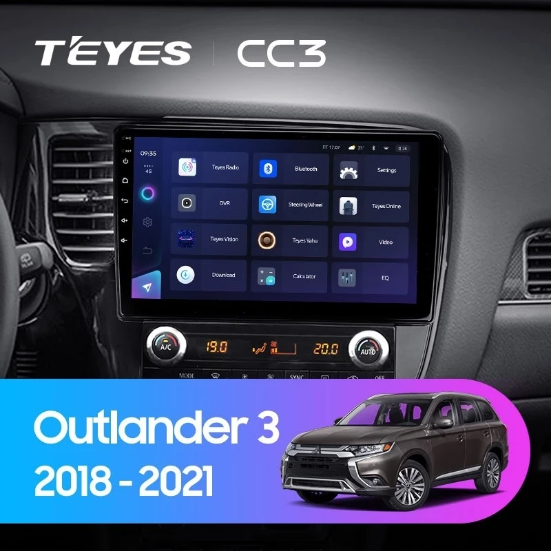 Штатная магнитола Teyes CC3 4/32 Mitsubishi Outlander 3 (2018-2021)