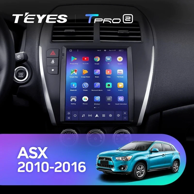 Штатная магнитола Tesla style Teyes TPRO 2 6/128 Mitsubishi ASX 1 (2010-2016) Тип-A