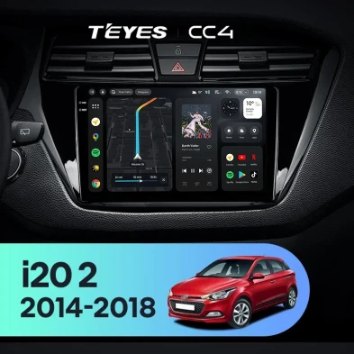 Штатная магнитола Teyes CC4 6/64 Hyundai i20 2 GB (2014-2018)