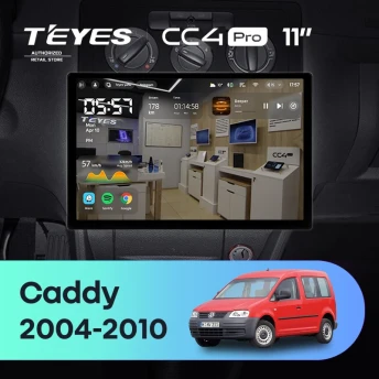 Штатная магнитола Teyes CC4 Pro 12/256 Volkswagen Caddy 2K (2004-2010) (11")