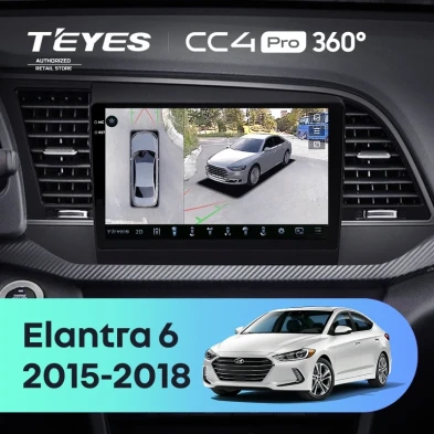 Штатная магнитола Teyes CC4 Pro 360 12/256 Hyundai Elantra 6 (2015-2018) Тип-A