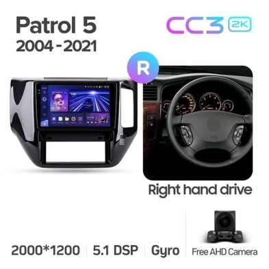 Штатная магнитола Teyes CC3 2K 4/32 Nissan Patrol V 5 Y61 (2004-2021) F3 Правый руль