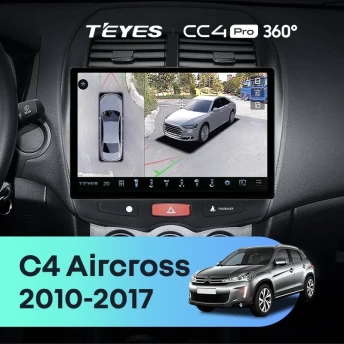 Штатная магнитола Teyes CC4 Pro 360 8/128 Citroen C4 Aircross (2010-2017) Тип-A (11")