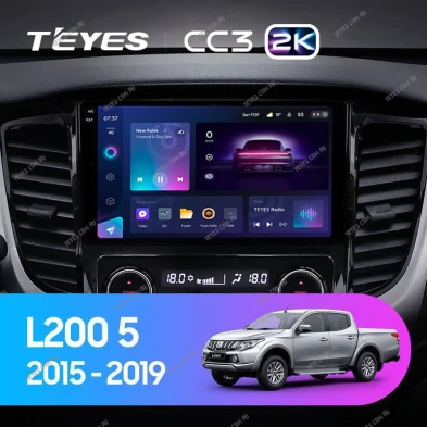 Штатная магнитола Teyes CC3 2K 4/32 Mitsubishi L200 5 (2015-2019) климат контроль F2